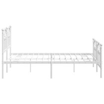 Bolivia Metal King Size Bed In White