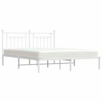 Attica Metal Super King Size Bed With Headboard In White