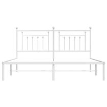 Attica Metal Super King Size Bed With Headboard In White