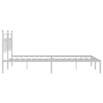 Attica Metal Super King Size Bed With Headboard In White