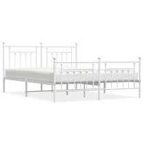 Attica Metal Super King Size Bed In White