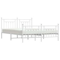 Attica Metal Super King Size Bed In White