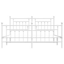 Attica Metal Super King Size Bed In White