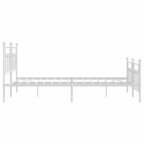 Attica Metal Super King Size Bed In White