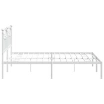 Bolivia Metal Super King Size Bed With Headboard In White