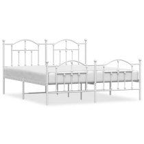 Bolivia Metal Super King Size Bed In White