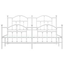 Bolivia Metal Super King Size Bed In White