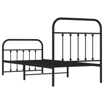 Carmel Metal Single Bed In Black