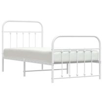 Carmel Metal Single Bed In White