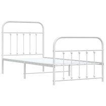 Carmel Metal Single Bed In White