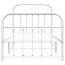 Carmel Metal Single Bed In White