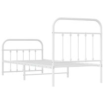 Carmel Metal Single Bed In White