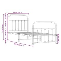 Carmel Metal Single Bed In White