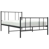 Devlin Metal Single Bed In Black