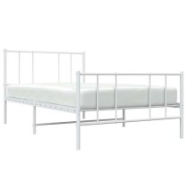 Devlin Metal Single Bed In White