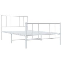 Devlin Metal Single Bed In White