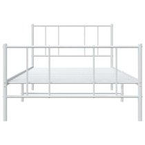 Devlin Metal Single Bed In White