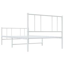 Devlin Metal Single Bed In White