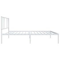 Devlin Metal Single Bed With Headboard In White