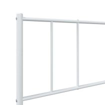 Devlin Metal Single Bed With Headboard In White