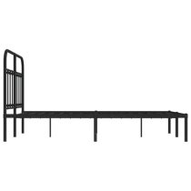 Carmel Metal Small Double Bed With Headboard In Black