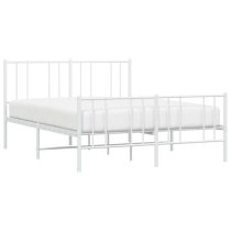 Devlin Metal Small Double Bed In White