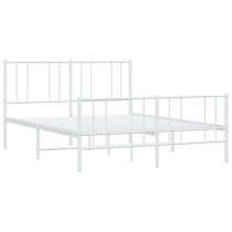 Devlin Metal Small Double Bed In White