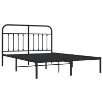 Carmel Metal Double Bed With Headboard In Black