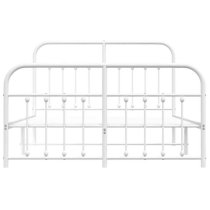 Carmel Metal Double Bed In White