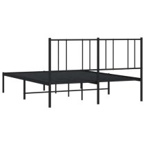 Devlin Metal Double Bed With Headboard In Black