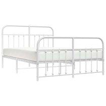 Carmel Metal King Size Bed In White