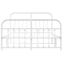 Carmel Metal King Size Bed In White