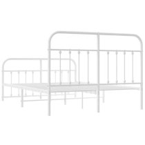 Carmel Metal King Size Bed In White