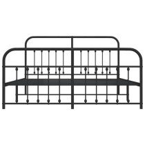 Carmel Metal Super King Size Bed In Black