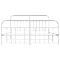 Carmel Metal Super King Size Bed In White