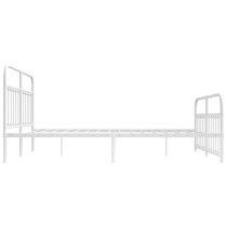 Carmel Metal Super King Size Bed In White