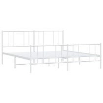 Devlin Metal Super King Size Bed In White