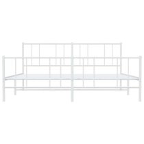 Devlin Metal Super King Size Bed In White