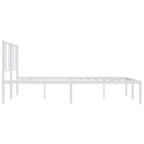 Devlin Metal Super King Size Bed With Headboard In White