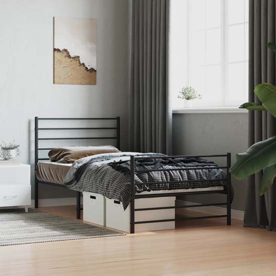 Eldon Metal Single Bed In Black