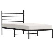 Eldon Metal Single Bed With Headboard In Black