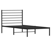 Eldon Metal Single Bed With Headboard In Black