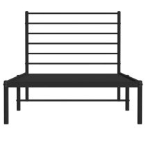 Eldon Metal Single Bed With Headboard In Black