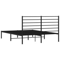 Eldon Metal Small Double Bed With Headboard In Black