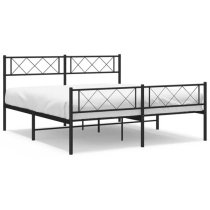 Helotes Metal Small Double Bed In Black