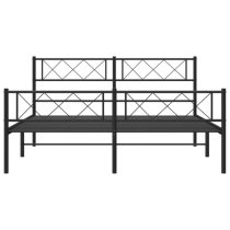 Helotes Metal Small Double Bed In Black