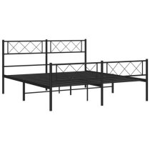 Helotes Metal Small Double Bed In Black