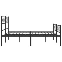 Helotes Metal Small Double Bed In Black