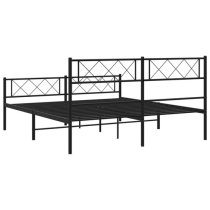 Helotes Metal Small Double Bed In Black