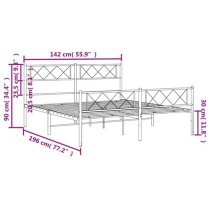 Helotes Metal Double Bed In Black